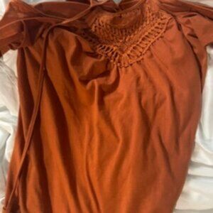 Orange design shirt for women